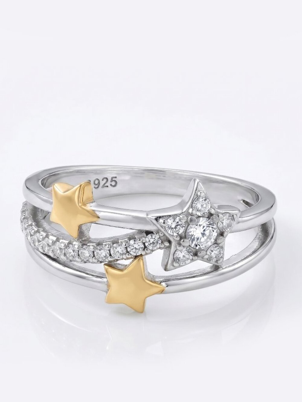 Star Ring, 925 Sterling Silver Charmed Aroma Starburst Ring Collection